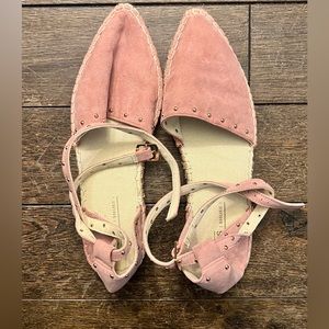 Pink espadrille flats NWOT
